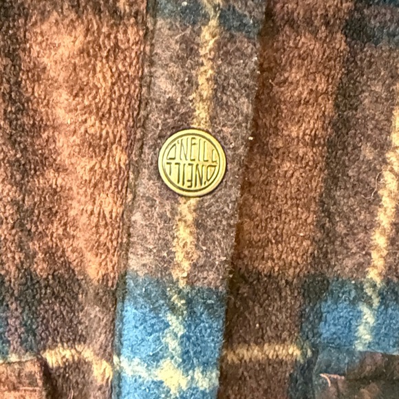** O’Neil ** Fleece warm Brown and Blue Plaid Shirt - small - Picture 7 of 9